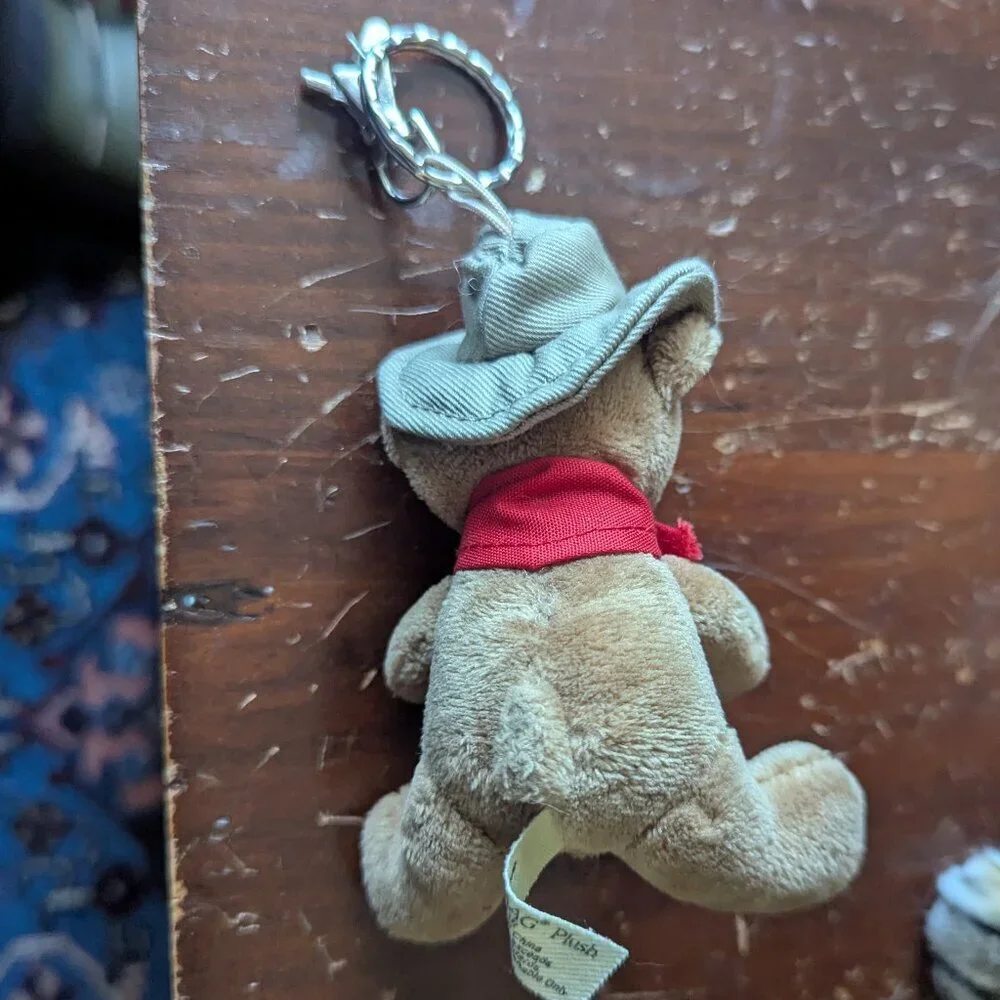 JAAG Bear Park Ranger Charm Bag Purse‎ Teddy Vintage Keychain Eyeglasses Plush
